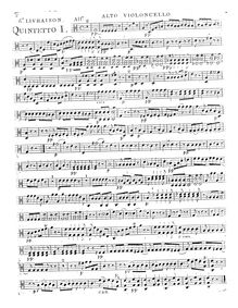 Partition Alto violoncelle (alternate pour violoncelle 1), 6 corde quintettes par Luigi Boccherini