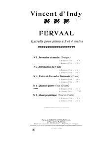 Partition , Chant de guerre (Finale de 2e acte)., Fervaal, Op.40