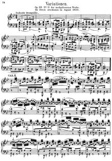 Partition complète, Variations, Op.83, Mendelssohn, Felix par Felix Mendelssohn