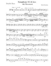 Partition Basses, Symphony No.2, E minor, Rondeau, Michel par Michel Rondeau