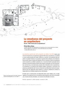 La enseñanza del proyecto en arquitectura