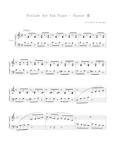 Partition , Passer 雀, 12 préludes pour Toy Piano, Aves 鳥 vol.I, Isida, Kazue Rockzaemon