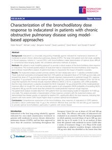 Characterization of the bronchodilatory dose response to indacaterol in patients with chronic obstructive pulmonary disease using model-based approaches