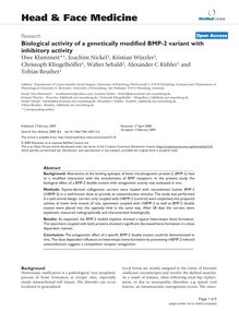 Biological activity of a genetically modified BMP-2 variant with inhibitory activity