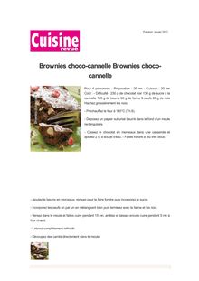 Brownies choco-cannelle Brownies choco-cannelle