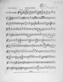 Partition violons I, Fantasie on  Oberons Zauberhorn , Oberons Zauberhorn: grosse Fantasie für das Piano-Forte, mit Begleitung des Orchesters