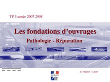 Fondations - pathologie/réparation