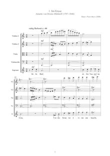 Partition complète, chansons to lyrics by Annette von Droste-Hülshoff