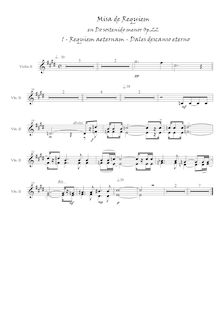 Partition violons II, Misa de Requiem en do sostenido menor, C♯ minor