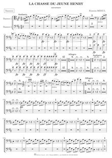 Partition basson 1/2, Chasse du Jeune Henry, Méhul, Etienne Nicolas