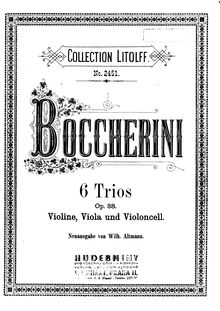 Partition Covers (monochrome), 6 corde Trios, Op.47, Boccherini, Luigi