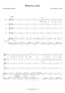 Partition complète, Mizerna, cicha, Silent and Weary, F minor, Oczko, Michael John par Michael John Oczko
