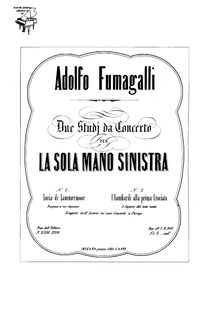 Partition , Concert Study on Lucia di Lammermoor, 2 Concert études pour pour à gauche main Alone