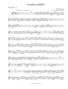 Partition Alto saxophone 2, Symphony No.29, B♭ major, Rondeau, Michel par Michel Rondeau