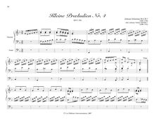 Partition Prelude et Fugue en F major, BWV 556, 8 Short préludes et Fugues