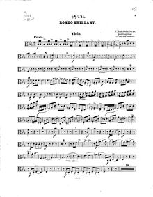 Partition de viole de gambe, Rondo brillant, Mendelssohn, Felix