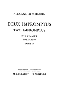 Partition complète, 2 Impromptus, Op.10, Scriabin, Aleksandr
