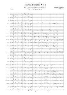 Partition complète, Marcia Funebre No.6, Op.112a, Per i funerali di Fernando Lucca