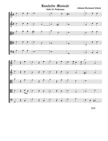 Partition  16,  Padouana - partition complète (Tr Tr A T B), Banchetto Musicale