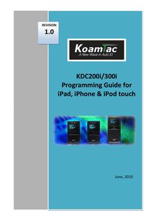 KDC200i/300i Programming Guide for iPad, iPhone & iPod touch 1.0