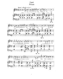 Partition complète, 2 chansons, Fauré, Gabriel
