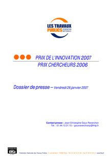  PRIX DE L'INNOVATION  2007 PRIX CHERCHEURS 2006