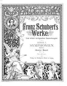 Partition complète, Symphony No.1, D Major, Schubert, Franz