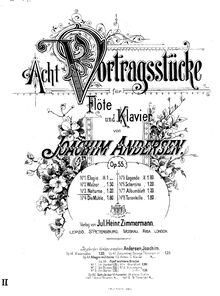 Partition , Notturno, 8 Performance pièces pour flûte et Piano, Op.55