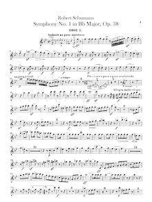 Partition hautbois 1, 2, Symphony No.1, "Spring", B♭ Major