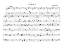 Partition complète, studio per pianoforte n. 2, Cellitti, Venanzio