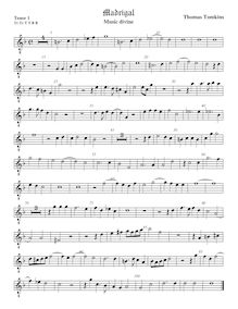 Partition ténor viole de gambe 1, octave aigu clef, Music divine