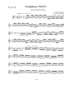 Partition violons II, Symphony No.16, Rondeau, Michel par Michel Rondeau
