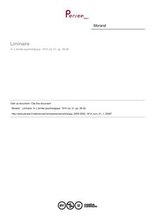 Liminaire - liminaire ; n°1 ; vol.21, pg 28-29