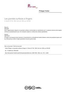 Les grandes surfaces à Angers - article ; n°1 ; vol.154, pg 225-228