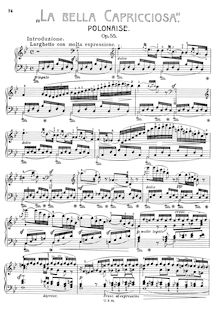 Partition complète (filter), La bella Capricciosa Op.55