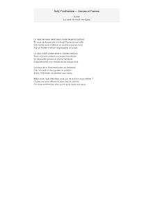 Sonnet (Stances et Poèmes, II)