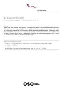 Le design d information - article ; n°1 ; vol.112, pg 35-50