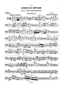 Partition de violoncelle, Septet, Beethoven, Ludwig van