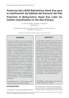 POTENCIAL DEL LIDAR BATIMÉTRICO HAWK EYE PARA LA CLASIFICACIÓN DE HÁBITATS DEL ESTUARIO DEL OKA (Potential of Bathymetric Hawk Eye Lidar for habitat classification in the Oka Estuary)