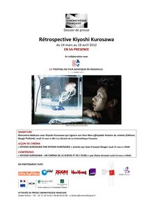 Rétrospective Kiyoshi Kurosawa - Dossier de Presse 