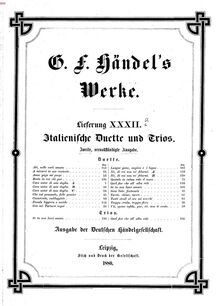 Partition complète, Duos et Trios, 2, Handel, George Frideric
