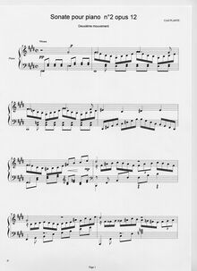 Partition , Vivace, Piano Sonata No.2, Plante, Cyril