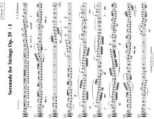 Partition Viollins I, Serenade pour cordes, E flat, Robertson, Ernest John