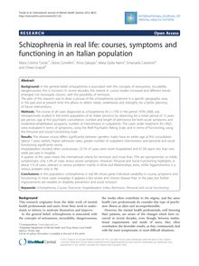 Schizophrenia in real life: courses, symptoms and functioning in an Italian population