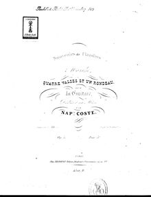 Partition complète, Souvenirs de Flandres, Marche, 4 Valses et un Rondeau, Op.5