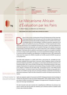 Histoire Géographie: Mécanisme Africain d Evaluation par les paires