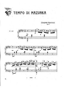 Partition complète, Tempo di Mazurka, G♭ major, Martucci, Giuseppe