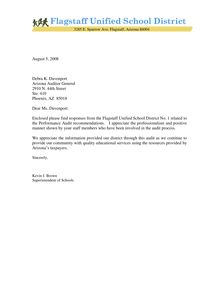 Flagstaff USD Response to Audit Report