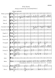 Partition Duet (Zedir & Bedur), Aria et Duet pour Hérold s opéra  Das Zauberglöckchen , D.723