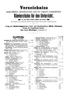 Partition Ad pages, Musikalisches Bilderbuch, Op.41, Musikalisches Bilderbuch. Leichte Klavierstücke für Jung and Alt ; Op.41.Mit 22 Zeichnungen v. R. Knötel.